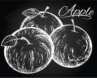 苹果上的黑板背景图