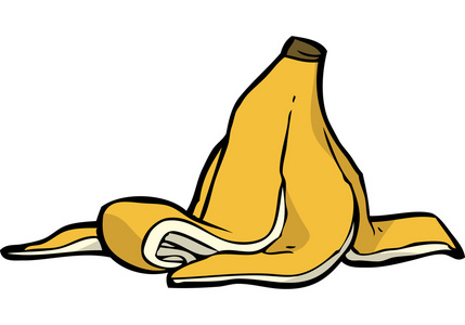 卡通香蕉皮照片