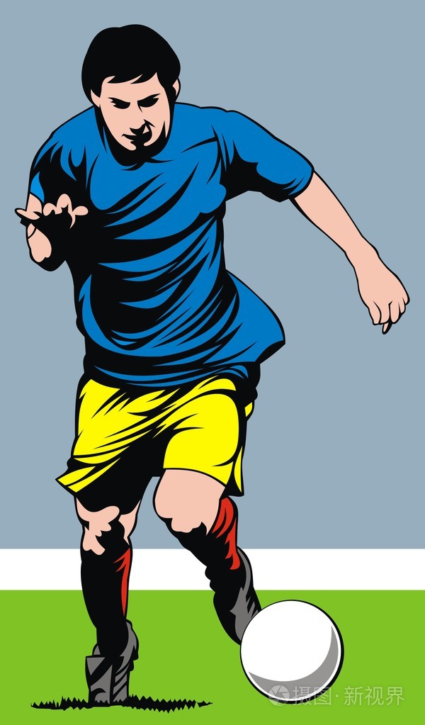 青少年足球运动员插画-正版商用图片1n48ab-摄图新视界
