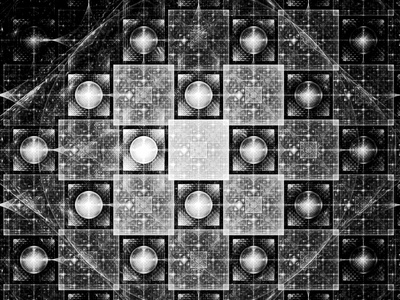 抽象的数字生成的图像圆和正方形