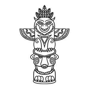 玛雅文化图腾柱图片