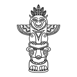 图腾背景插画-图腾背景手绘-图腾背景卡通图-摄图新视界