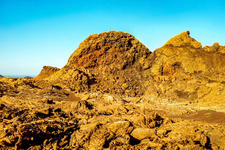 在兰萨罗特岛岛帝曼法雅公园火山景观