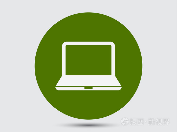 手提电脑平面设计图标