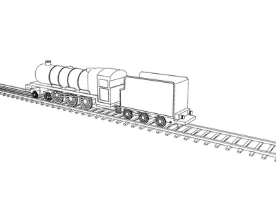 火车轮廓矢量