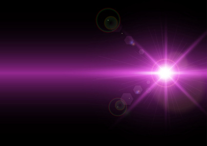矢量图紫色背景上的光