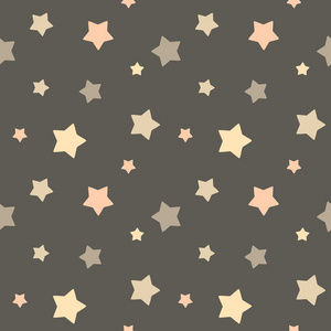 可爱的五颜六色的星星的无缝矢量模式的背景说明