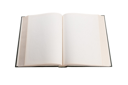 在一本打开的书空白白页照片