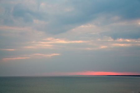 海上日落，天空