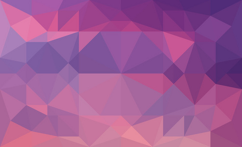 色彩缤纷的紫色抽象三角低聚