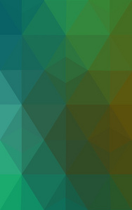 多色的暗绿色 黄色 橙色的多边形设计模式，三角形和梯度的折纸样式组成的