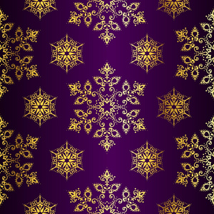 紫色和金色的无缝星空背景图片