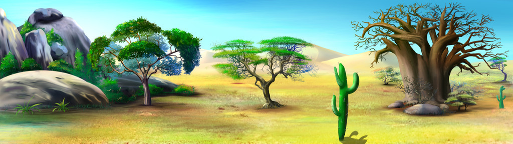 非洲大草原。图像六