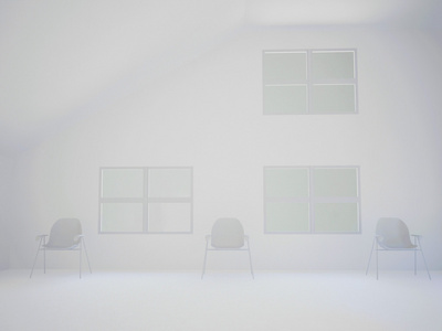 抽象的构成 windows 和椅子