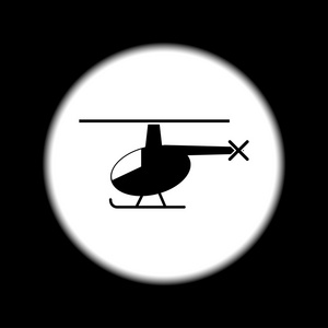 直升机的图标。单位