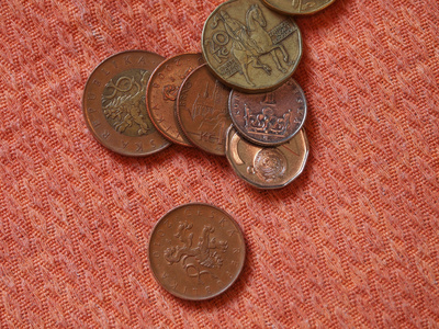 捷克硬币背景