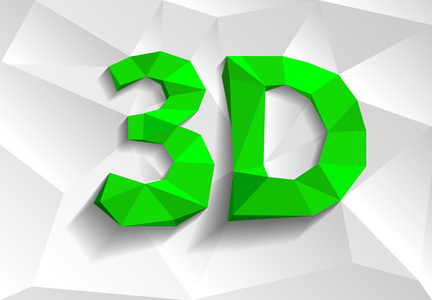 3d 字的插图