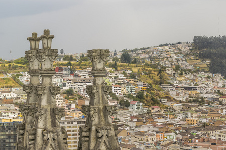 厄瓜多尔基多城市景观鸟瞰图