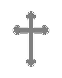 黑的基督教十字架矢量图