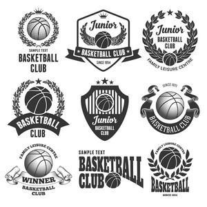 篮球俱乐部标志 标志和标签
