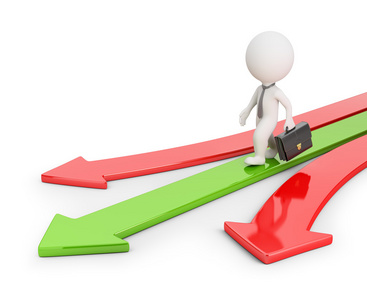 3d 小人 — — 成功的方向照片