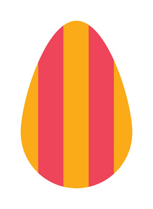 彩色复活节彩蛋卡通春天装饰和食品符号平