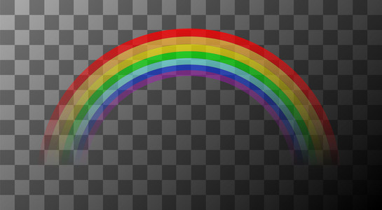 矢量彩虹透明背景