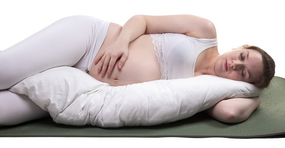 垫层年轻睡眠孕妇