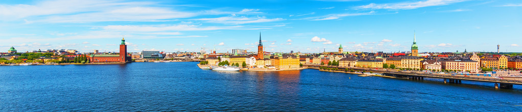 旧镇的斯德哥尔摩，瑞典的全景