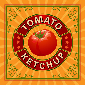 番茄番茄酱标签