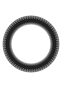 圆形黑色和白色抽象设计与弯曲的对象