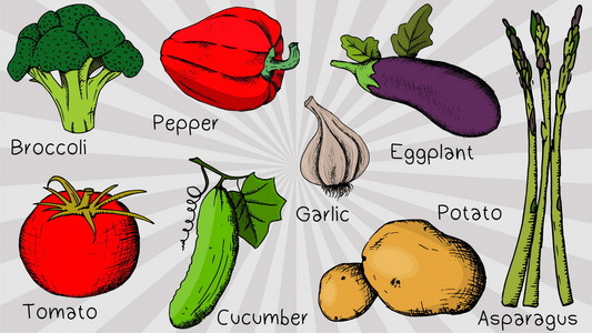 蔬菜设置矢量图像