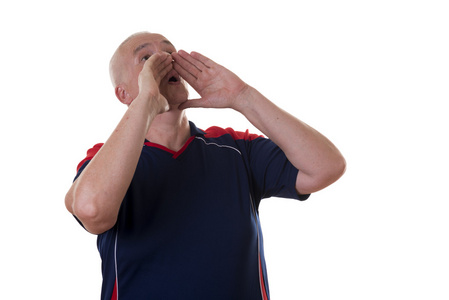 嘴部用手呼唤它嘴部周围的人照片