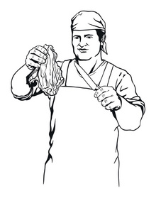 屠夫提供新鲜的肉照片