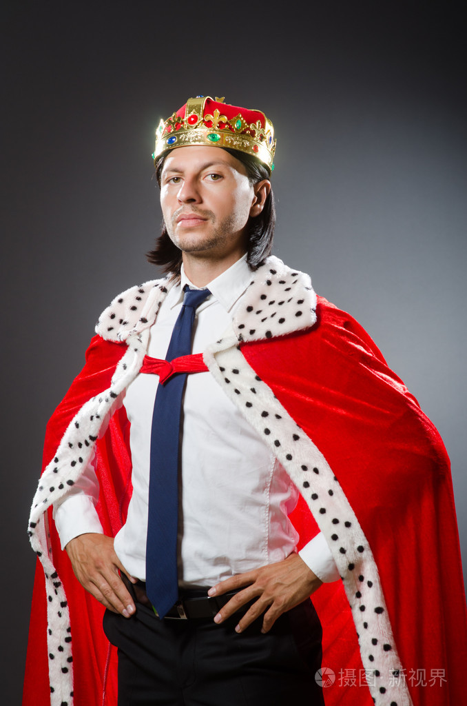 年轻国王皇家概念的商人