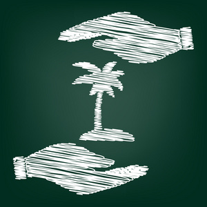 椰子棕榈树标志
