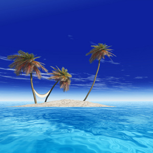 棕榈树的岛屿
