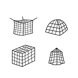 一套大型蚊帐图标及符号图片