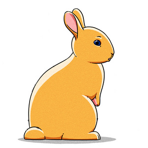 可爱的卡通可爱的兔子图照片