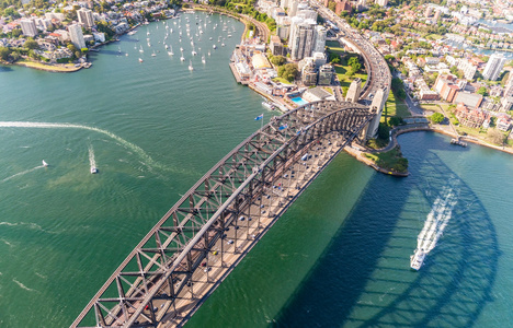 悉尼港湾大桥鸟瞰图图片
