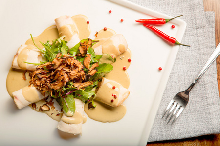 香菇与泰国酱食谱从厨师辣沙拉图片