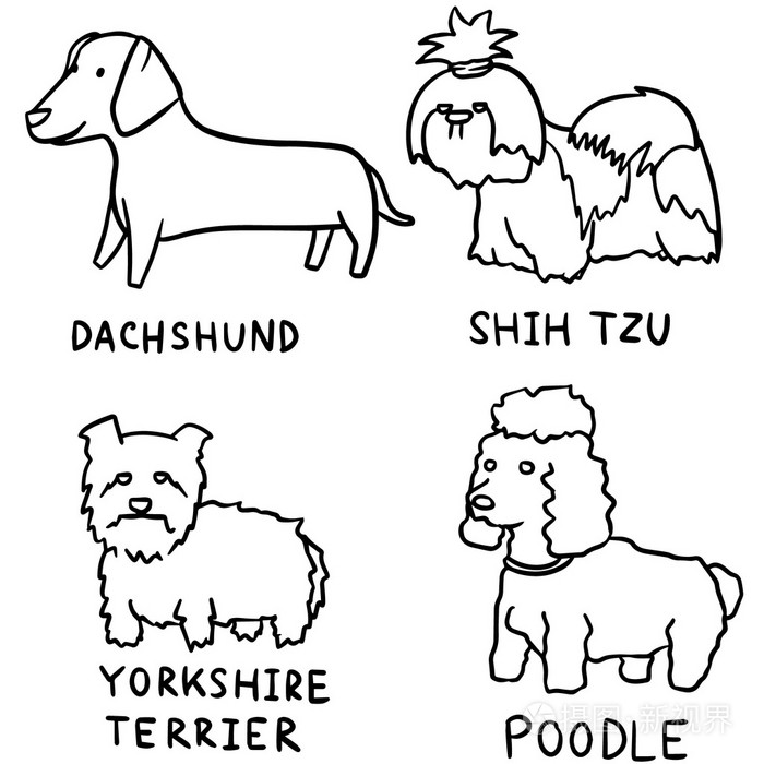向量组的狗插画-正版商用图片1n74ga-摄图新视界