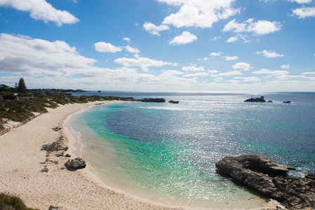 洛特尼斯岛西澳大利亚珀斯海滩