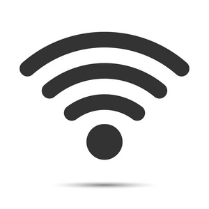 带阴影的 Wi fi 图标