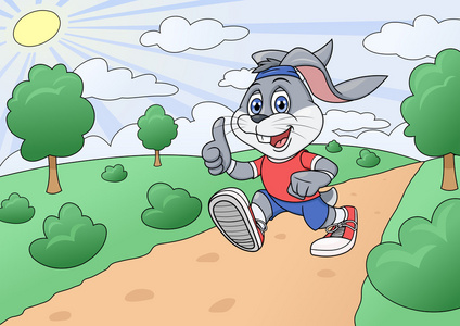 兔子赛跑图片