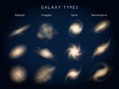 星系类型矢量图标