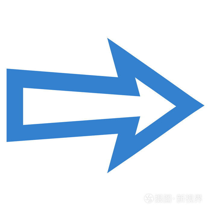 箭头右轮廓矢量图标