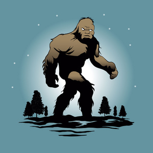 Bigfoot Silhouette Illustration.sasquatch