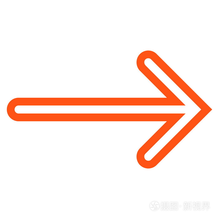 箭头右描边矢量图标