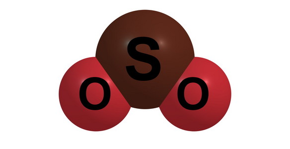 二氧化硫分子结构上白色孤立三维图照片